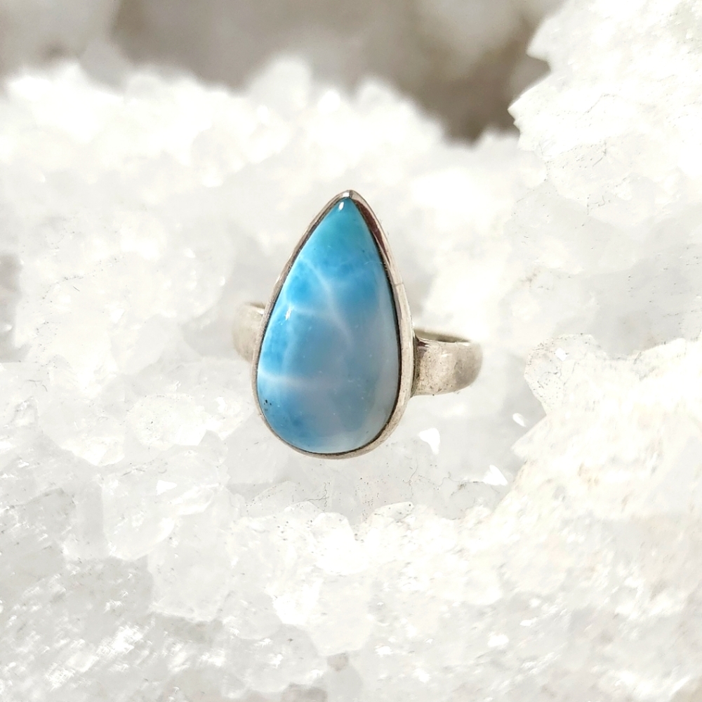 Larimar Ring Sterling Silver